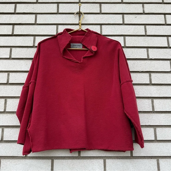 Eleven Stitch By Gerties Design Masai Red Funnel Pullover - Picture 1 of 10